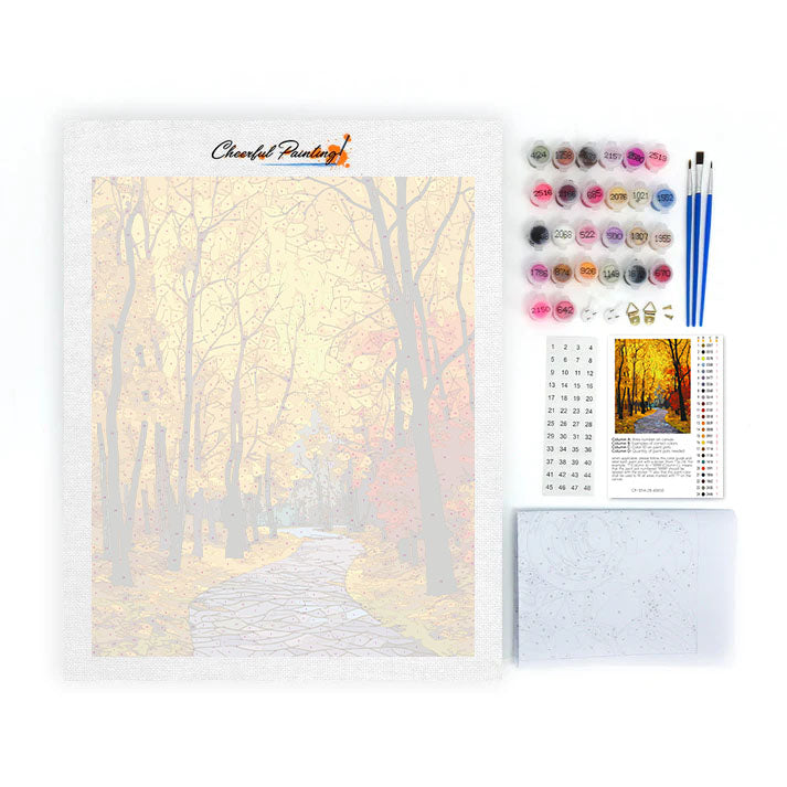 Mosaik Herbstallee - Malen nach Zahlen