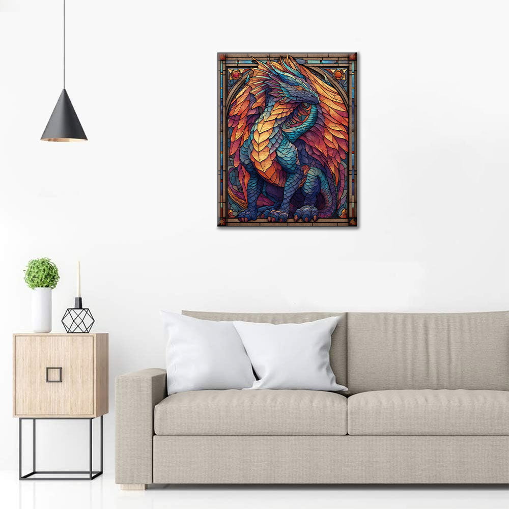 Mosaik Frostdrache - Malen nach Zahlen