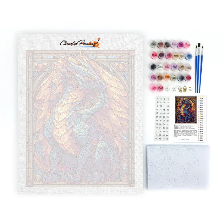 Mosaik Frostdrache - Malen nach Zahlen