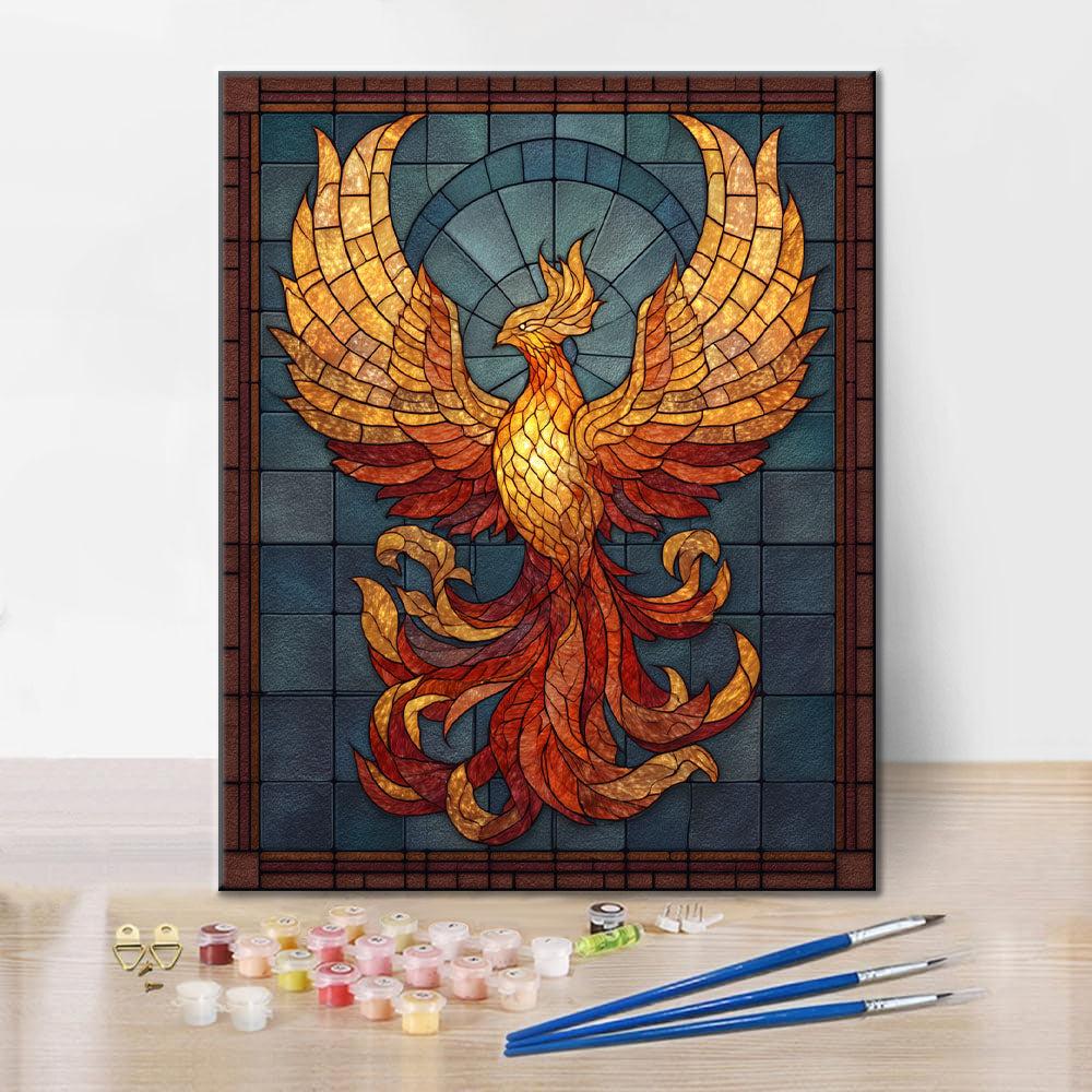 Mosaik Phoenix Wiedergeburt - Malen nach Zahlen