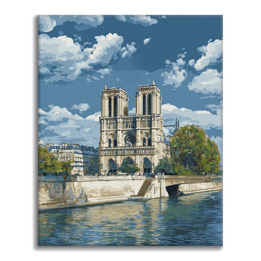 Kathedrale Notre-Dame - Malen nach Zahlen