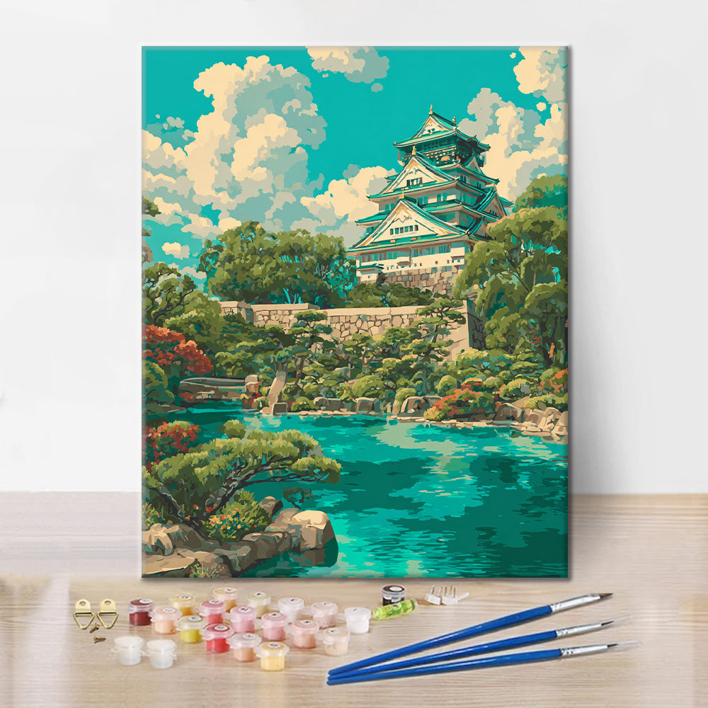 Burg Osaka - Malen nach Zahlen