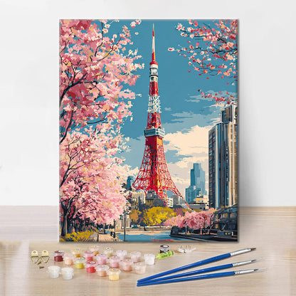 Tokio-Turm - Malen nach Zahlen