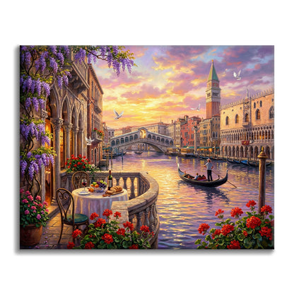 Romantisches Venedig – Malen nach Zahlen