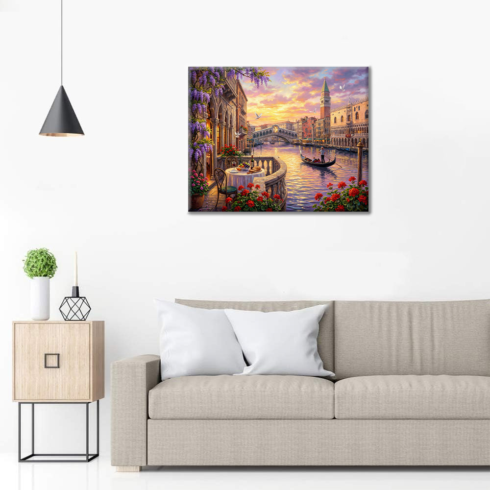 Romantisches Venedig – Malen nach Zahlen