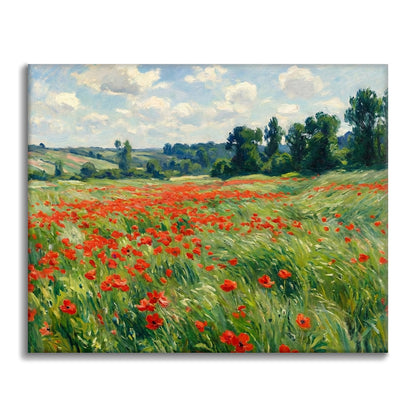 Sommerliches Mohnfeld – Malen nach Zahlen