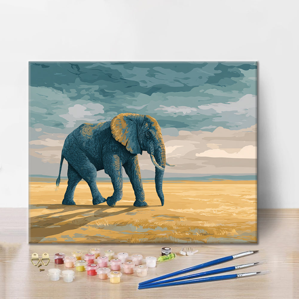 Laufender Elefant – Malen nach Zahlen
