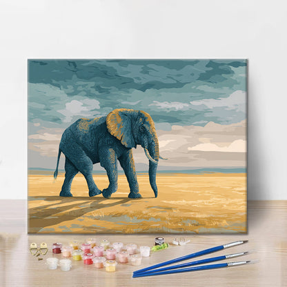 Laufender Elefant – Malen nach Zahlen