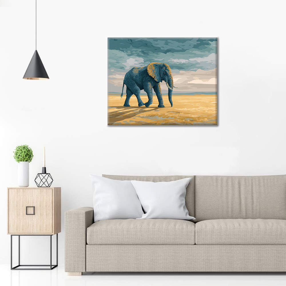 Laufender Elefant – Malen nach Zahlen