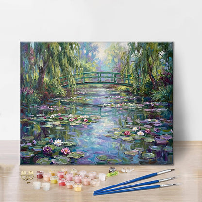 Seerosen in Giverny – Malen nach Zahlen