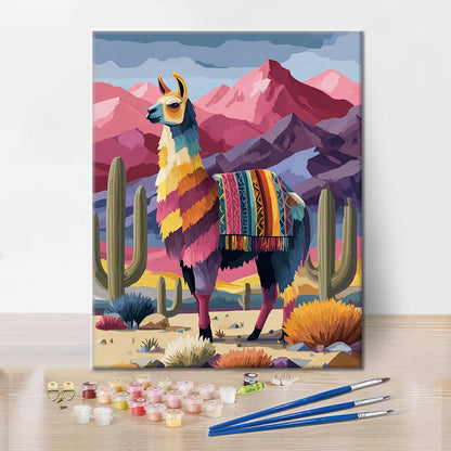 Lama-Kleidung - Malen nach Zahlen