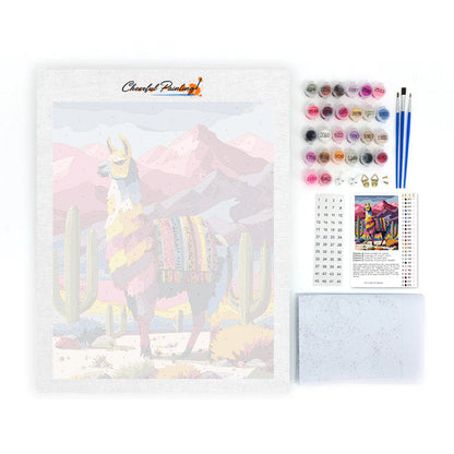 Lama-Kleidung - Malen nach Zahlen