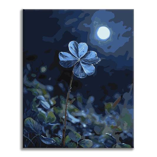Klee im Mondlicht – Malen nach Zahlen