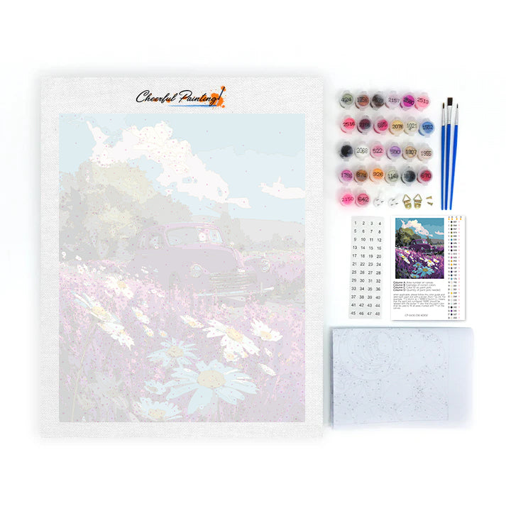 Purple Field Ride – Malen nach Zahlen