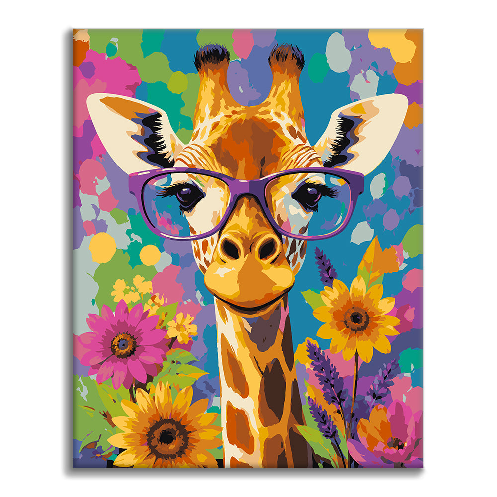Hipster-Giraffe – Malen nach Zahlen