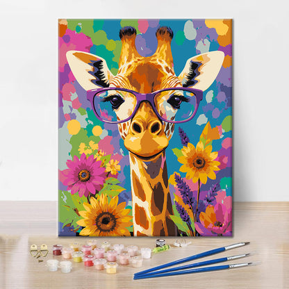 Hipster-Giraffe – Malen nach Zahlen