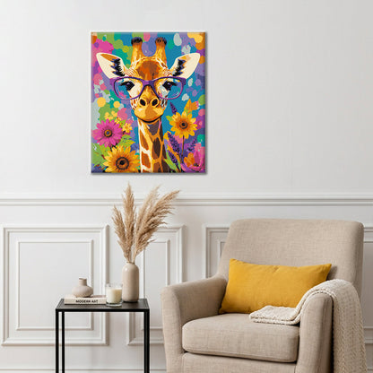 Hipster-Giraffe – Malen nach Zahlen