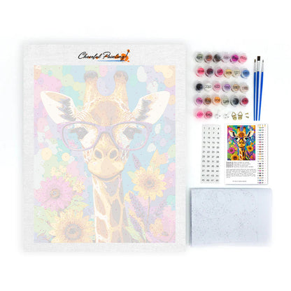 Hipster-Giraffe – Malen nach Zahlen