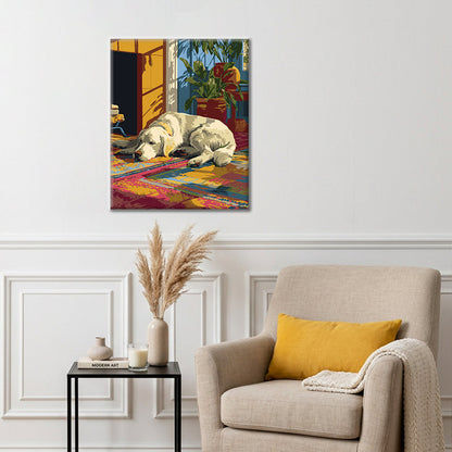 Fauler Golden Retriever – Malen nach Zahlen
