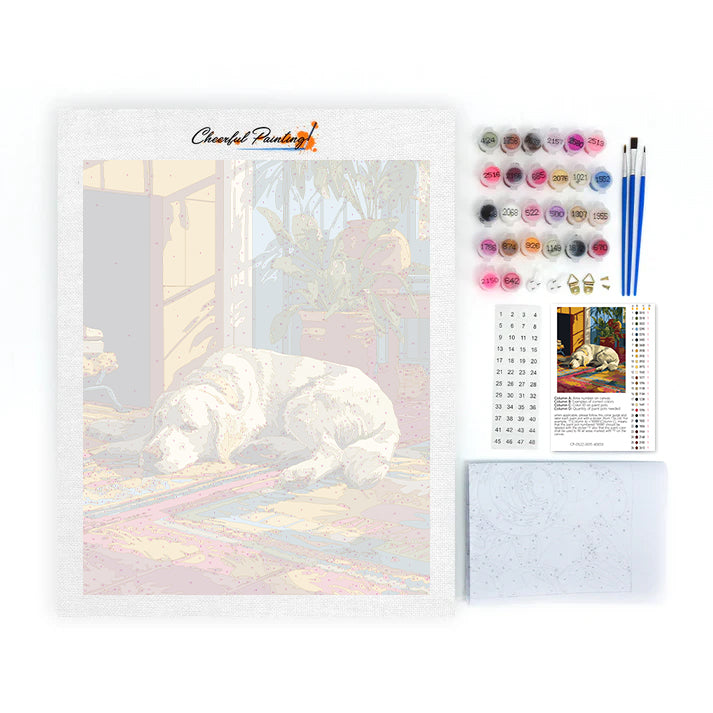 Fauler Golden Retriever – Malen nach Zahlen