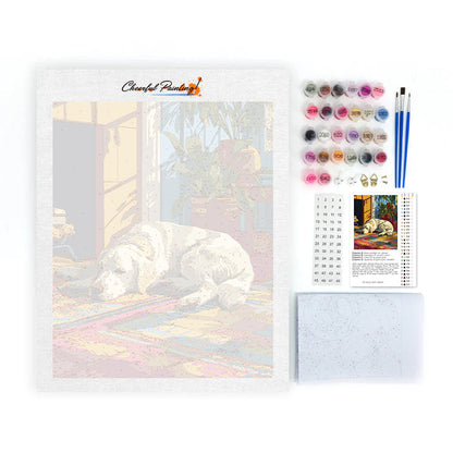 Fauler Golden Retriever – Malen nach Zahlen