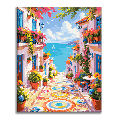 Mediterranes Mosaik – Malen nach Zahlen