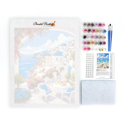 Santorini-Glück – Malen nach Zahlen
