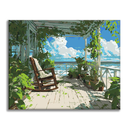 Veranda am Meer – Malen nach Zahlen