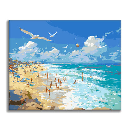 Ruhe am Meer – Malen nach Zahlen