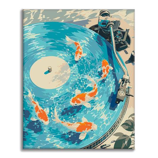 Koi on the Record – Malen nach Zahlen