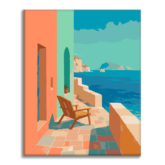 Pastel Coast Retreat – Malen nach Zahlen
