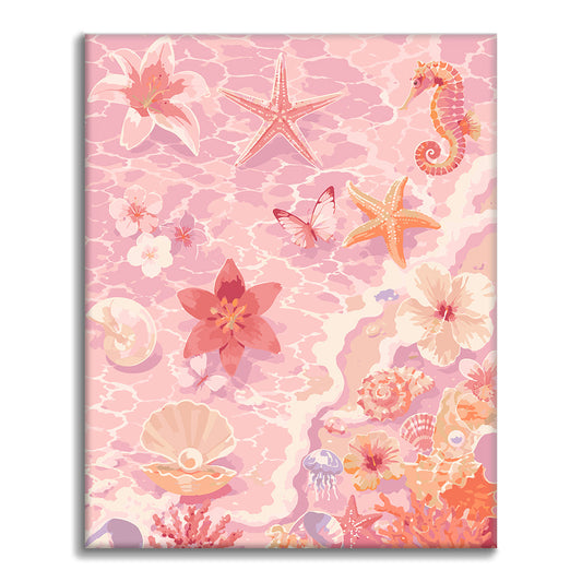 Pink Ocean Treasures – Malen nach Zahlen