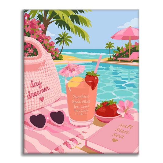 Pink Summer Escape – Malen nach Zahlen