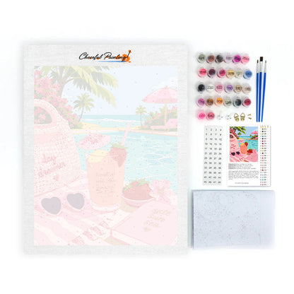 Pink Summer Escape – Malen nach Zahlen