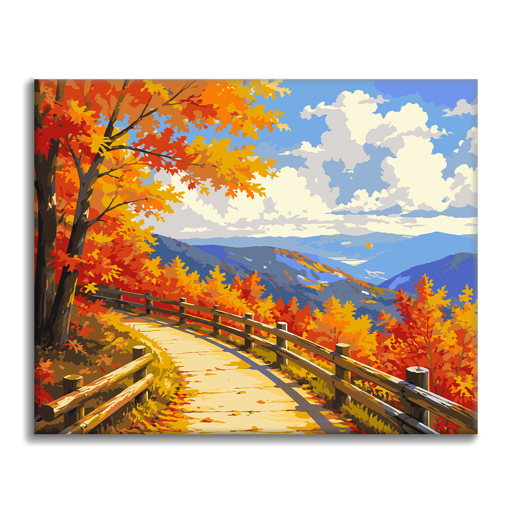 Herbst-Bergsteig – Malen nach Zahlen