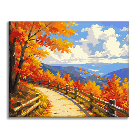 Herbst-Bergsteig – Malen nach Zahlen