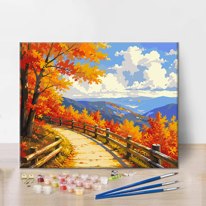 Herbst-Bergsteig – Malen nach Zahlen