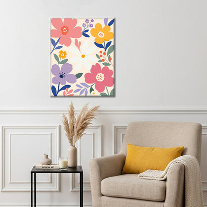 Moderne Pastellblumen – Malen nach Zahlen