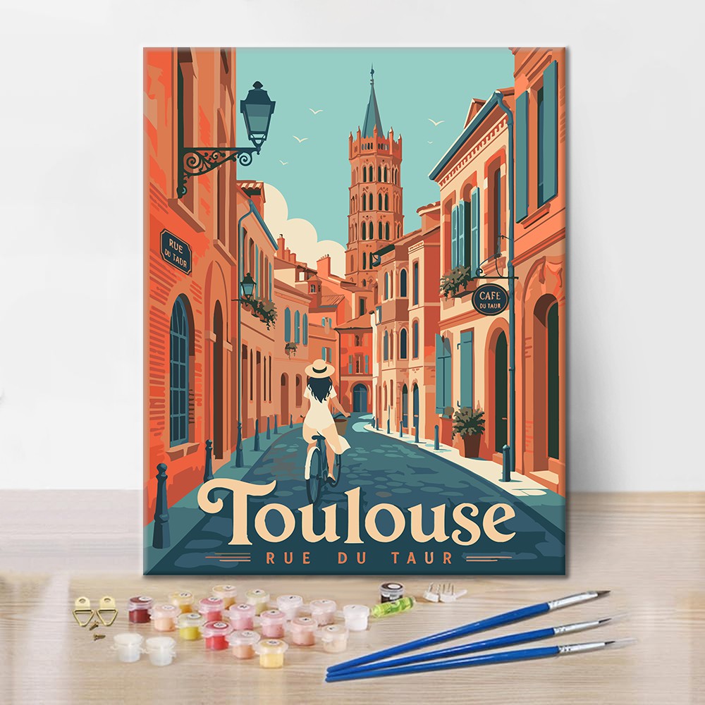 Toulouse Travel Street – Malen nach Zahlen