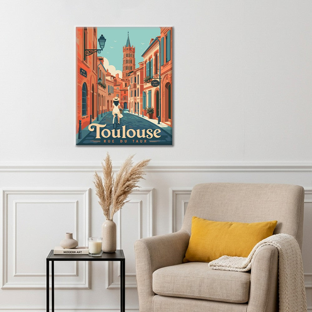 Toulouse Travel Street – Malen nach Zahlen