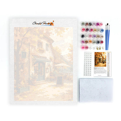 Autumn Village Café – Malen nach Zahlen