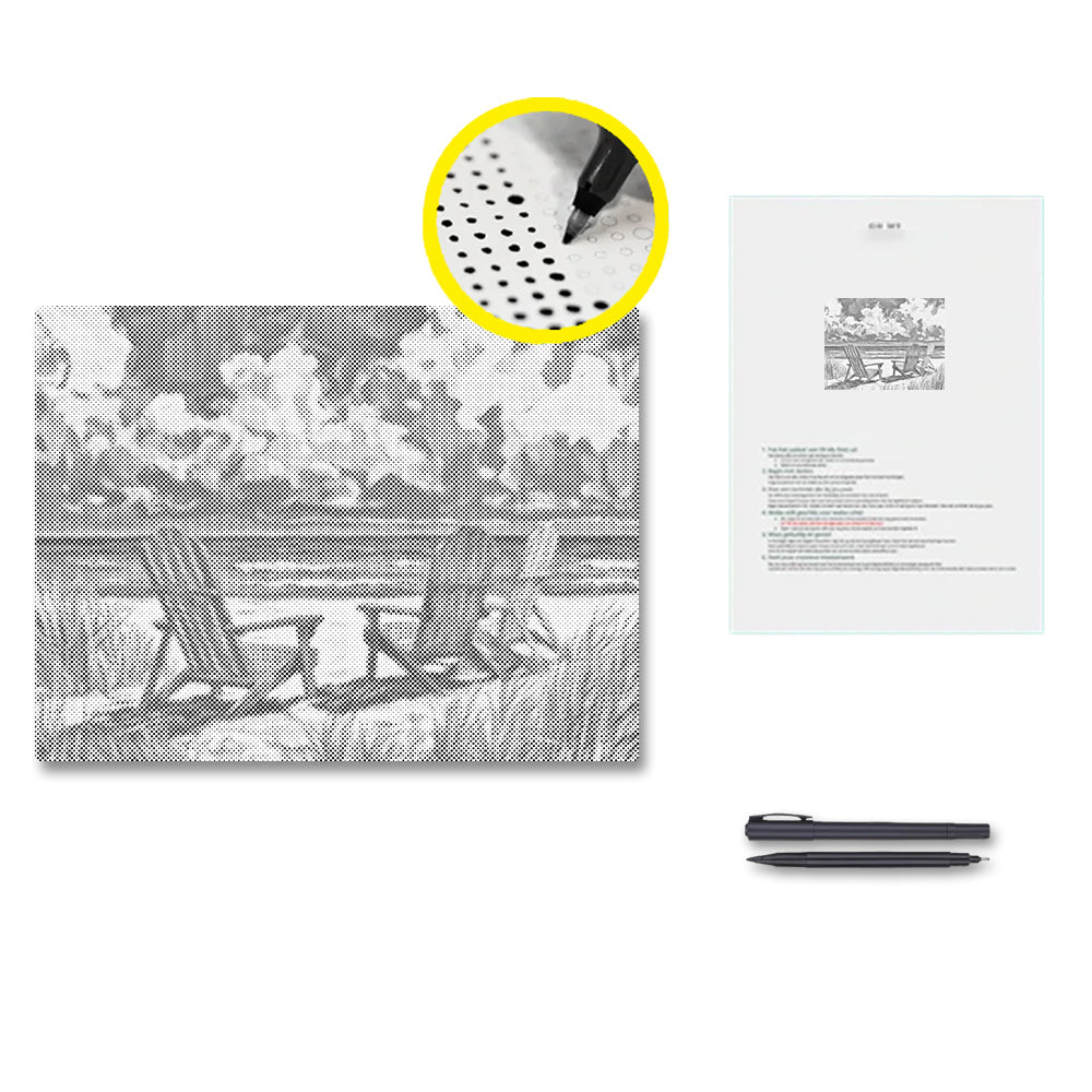 Strandstühle – Malen mit Punkten