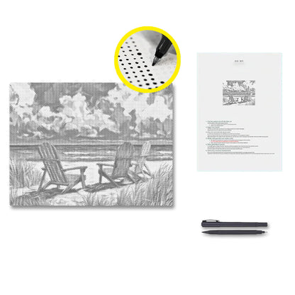 Strandstühle – Malen mit Punkten
