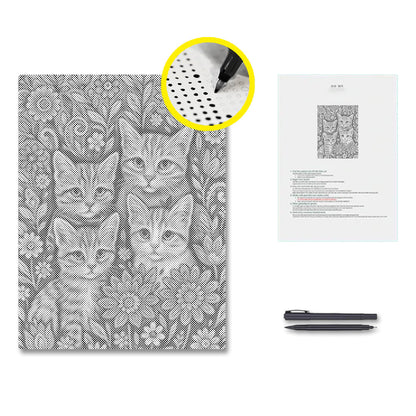 Böhmische Katzen – Malen mit Punkten