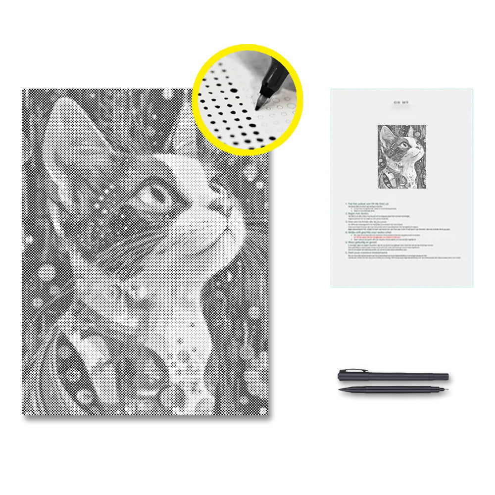 Calico-Katze – Malen mit Punkten