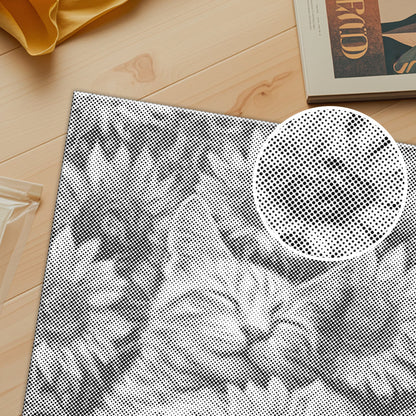 Katze mit Sonnenblumen – Malen mit Punkten