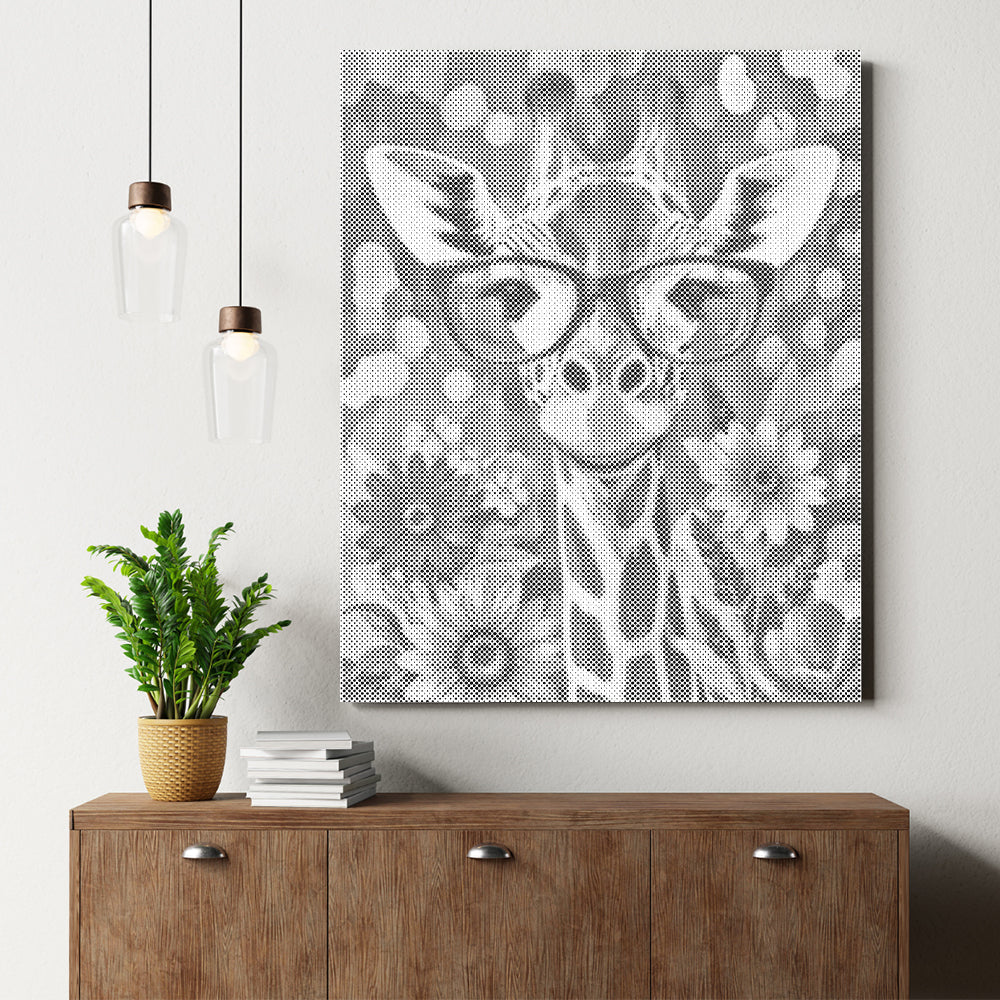 Hipster-Giraffe – Malen mit Punkten