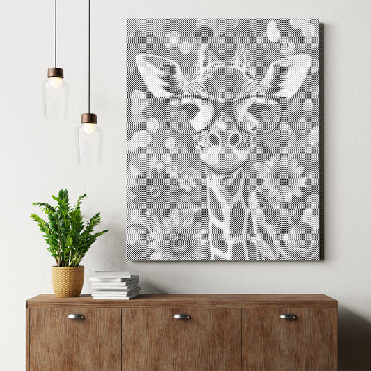 Hipster-Giraffe – Malen mit Punkten
