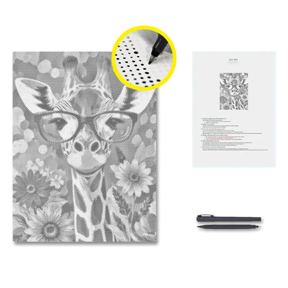 Hipster-Giraffe – Malen mit Punkten