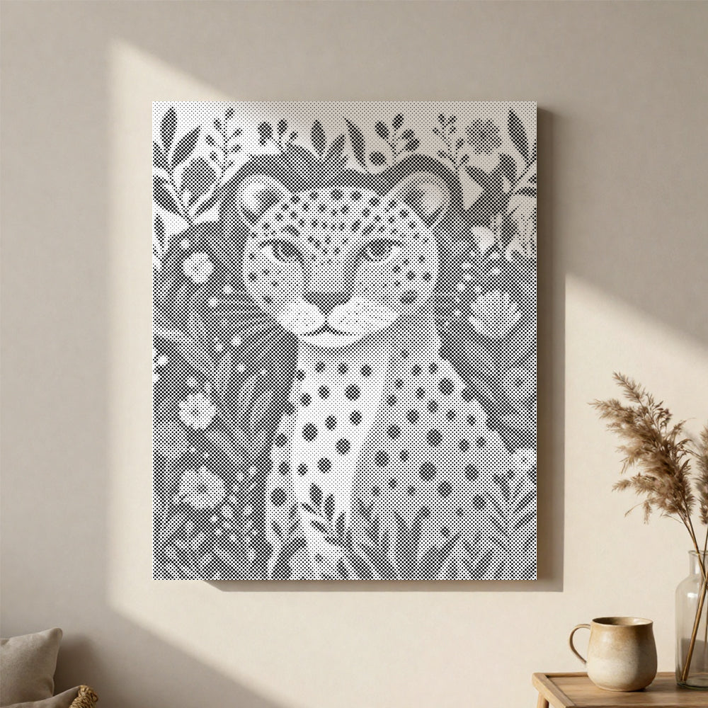 Dschungelleopard – Malen mit Punkten
